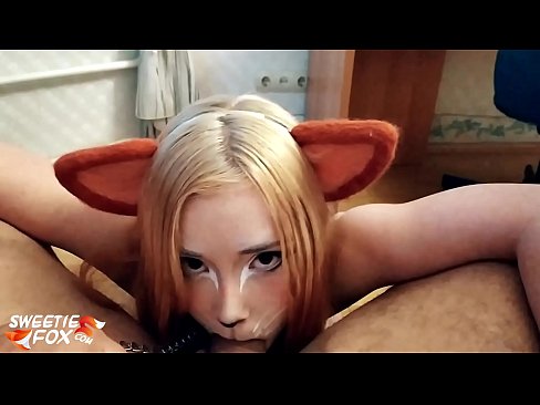 ❤️ Kitsune menelan batang dan air mani di dalam mulutnya ❌ Lucah pada kami